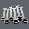 Dual-End Open & Ratchet Box Wrench (Fixed Open End + Ratchet Box End)